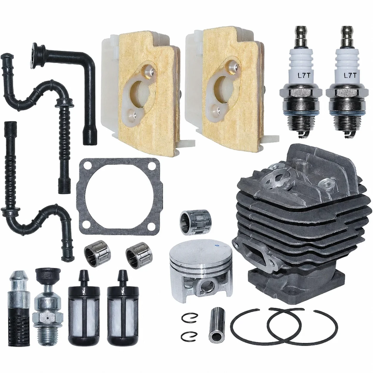 44.7mm Cylinder Piston Kit Air Filter Spark Plug Tune Up Kit For Stihl 026 MS260 Chainsaw Replaces 1121 020 1217 1121 120 1612
