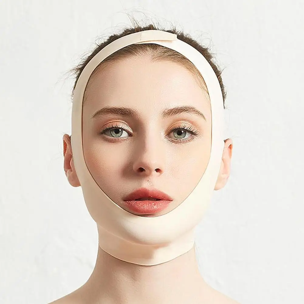 Máscara Facial Reafirmante en Forma de V, Correa Adelgazante Facial, Vendaje Adelgazante para Mentón y Mejillas, Banda Reutilizable para Contorno Facial, Herramienta para Esculpir la Piel