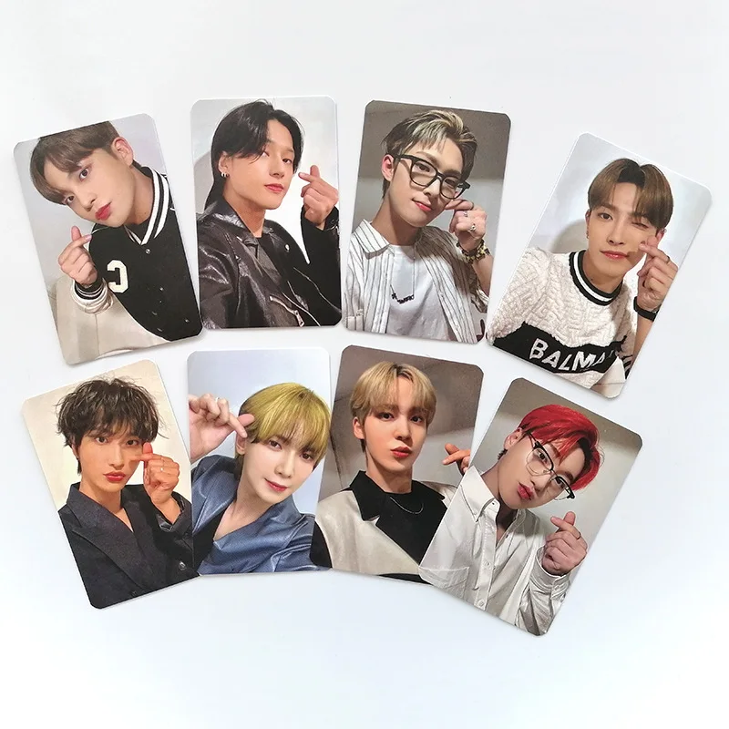 8Pcs/Set KPOP ATEEZ THE WORLD EP.2: OUTLAW Album Photocards List San Hongjong Wooyoung Selfie LOMO Cards Fans Collection Gifts