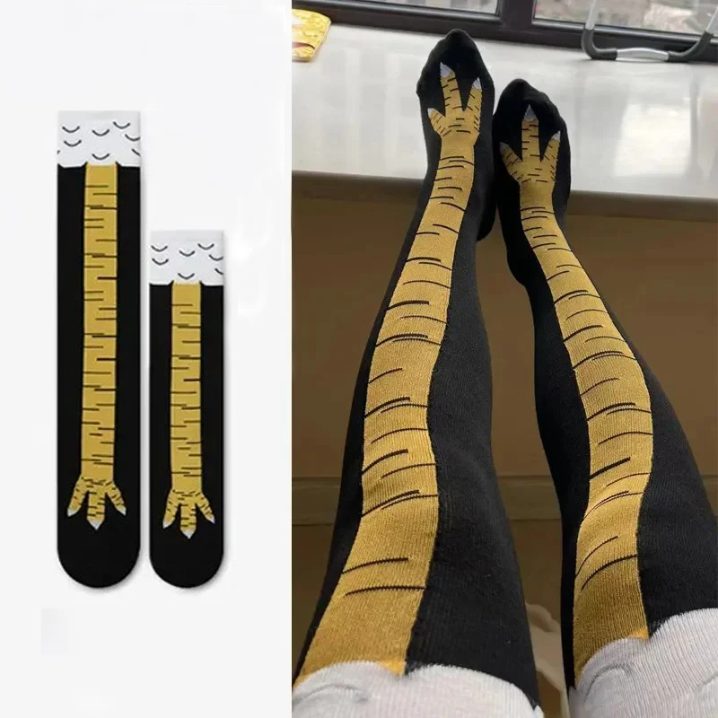 MINISO 1pair Novelty Chicken Paw Socks - Fun Cosplay Prop and Gift for Men and Women