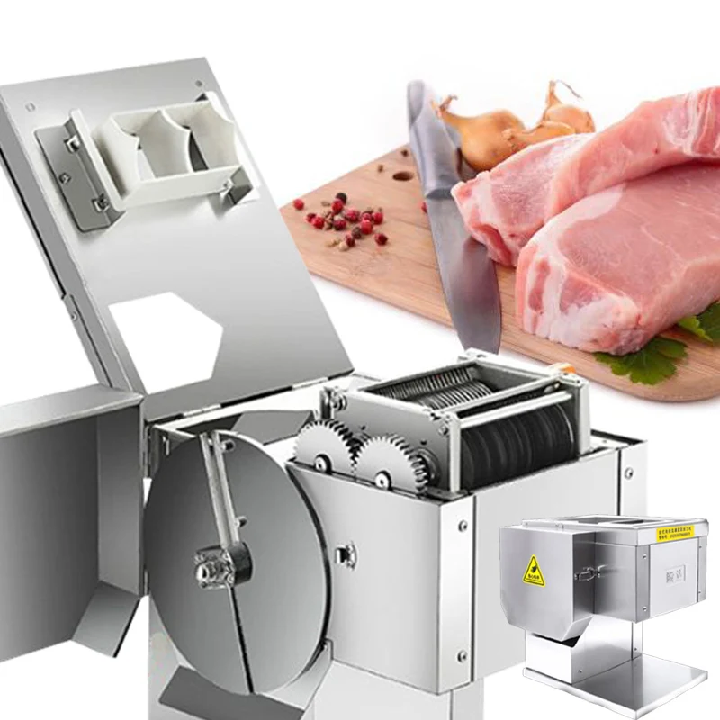 

Commercial Meat Cutting Machine High Power Meat Cutter Stainless Steel Slicing Multifunctional Fresh Meat Slicer Machine