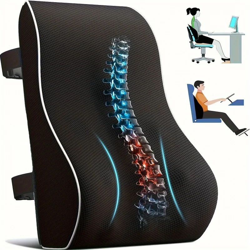 Office Chair、Lumbar Support、Pillow、Car、Computer、Game Chair、Double Adjustable Shoulder Strap