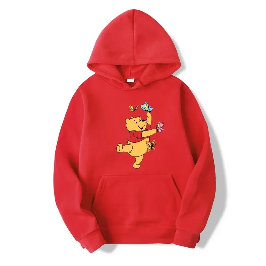 Cartoon Hoodies Kawaii Bear Winnie The Pooh Women Harajuku Cute Anime Y2K Graphic Streetwear Sweatshirt 90s Hoody Female