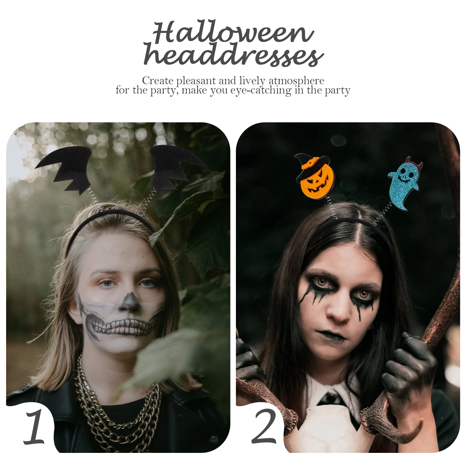 

6 Pcs Halloween Headband Hair Aldult Decoration Headdresses Headbands Plastic Headgear Costume Hairband Child