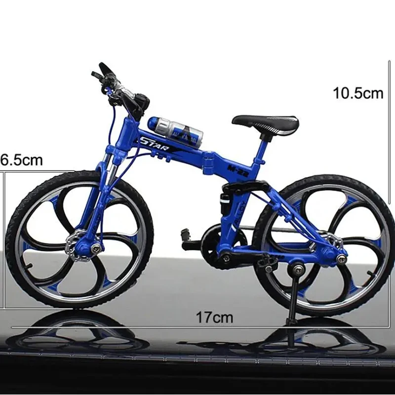 Mini bicicleta de aleación para niños y niñas, modelo de bicicleta de dedo de Metal fundido a presión, plegable, carreras, descenso, bicicleta de montaña, juguetes novedosos para niños y niñas, 1:10