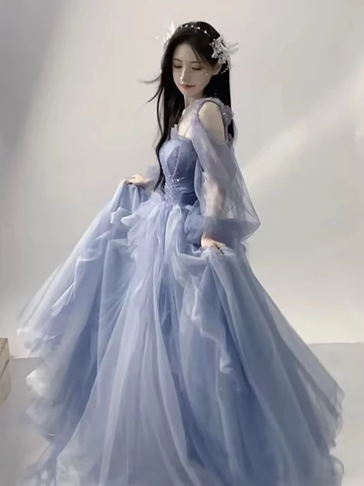 

Purple Evening Gown Women's New High-End Fairy Tale Princess Dress Student Graduation Adult Ceremony Hostess Luxury Elegant