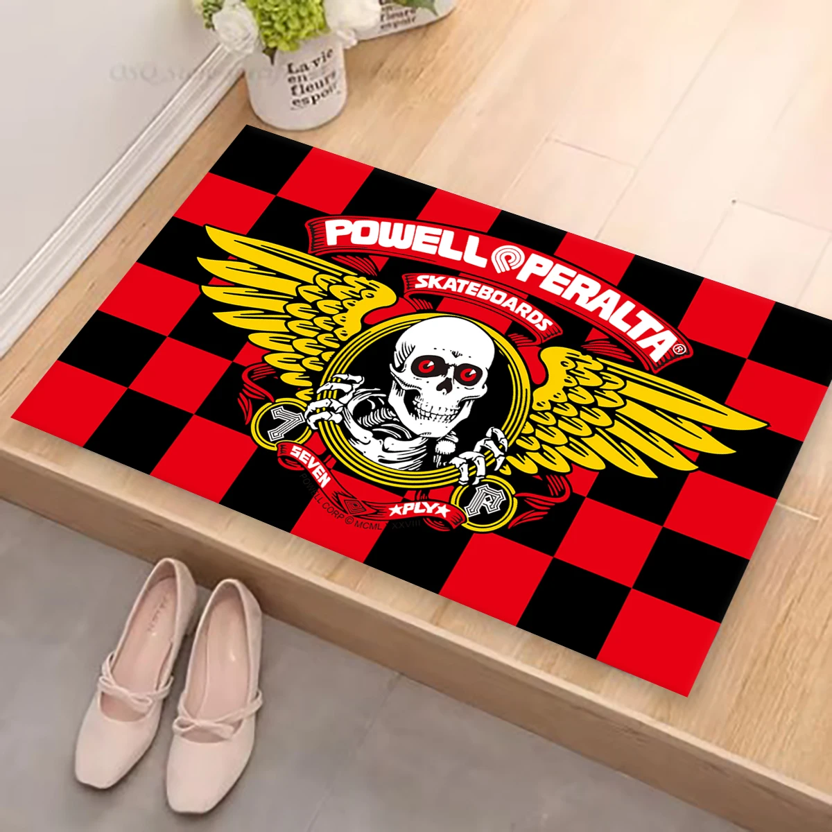 P-Powell P-Peralta skateboards Carpet Non -slip Multi Function carpet Living Room Rugs Entrance Floor mat Home Kitchen Hallway