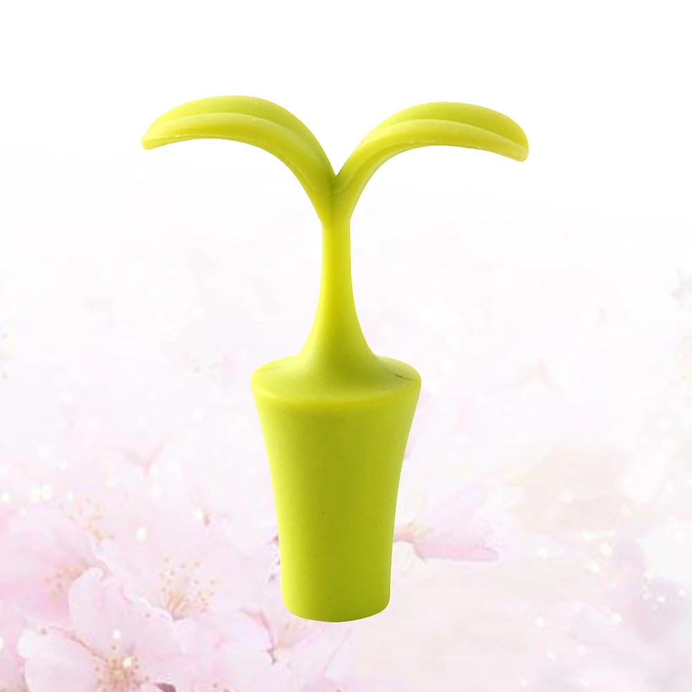 

1pc Silicone Bottle Stoppers Flower Shape Stopper Food Grade Beverage Closure for Bar Party (Leave)