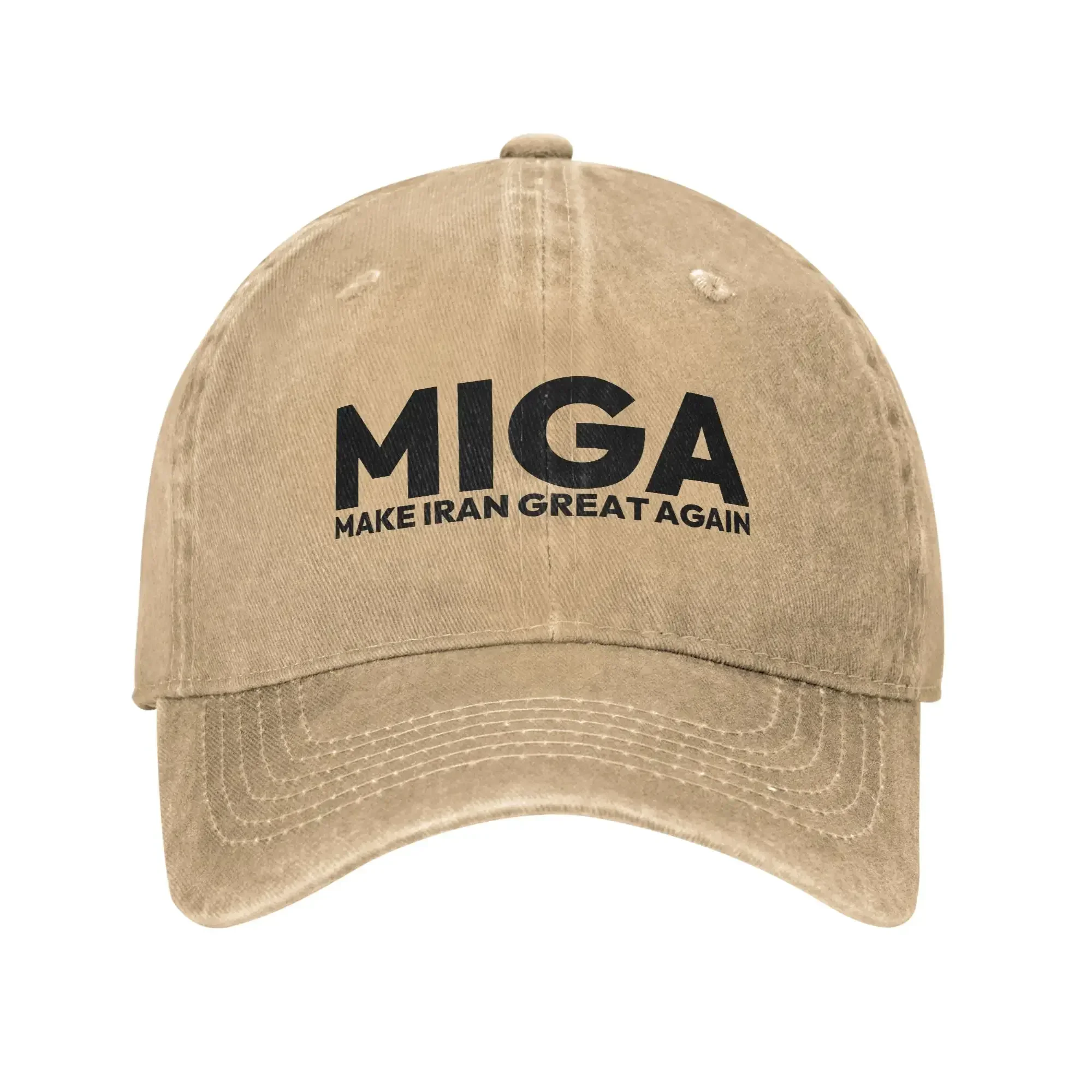 Baseball Cap MIGA Make Iran Great Again Street Style Hip Hop Hats  Men Women Print Running Hippie Breathable Baseball Caps