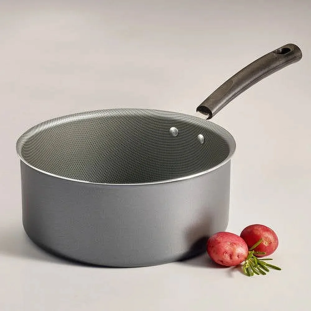 Tramontina PrimaWare 3 Quart Non-Stick Steel Gray Covered Sauce Pan