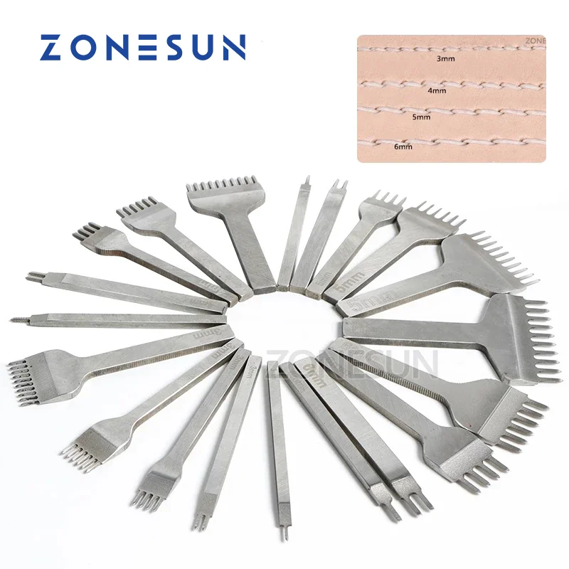 ZONESUN DIY Tool  Diamond Stitching Chisel Tool Hole Size 1.5mm,distance between the holes 3mm