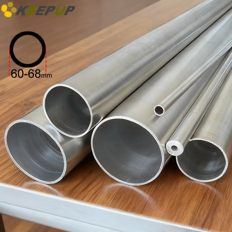 

OD 60 64 65 66 68mm Aluminum Alloy pipe hollow round tube smooth ODxID 60x50 60x52 60x55 60x58 64x60 65x57 65x63 66x62 68x62mm