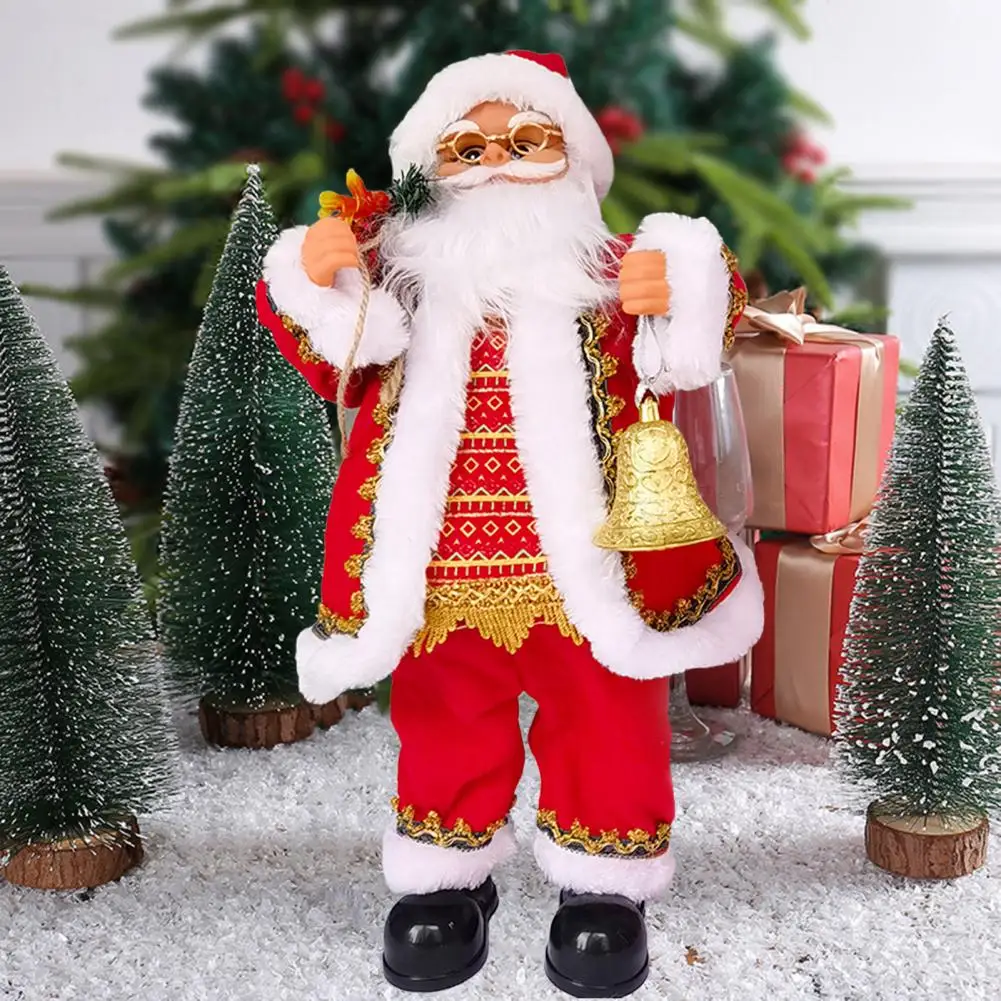 Santa Claus Doll Tall Santa Claus Doll Battery Operated Dancing Santa Claus Toy Singing Plush Father Christmas Doll Desktop