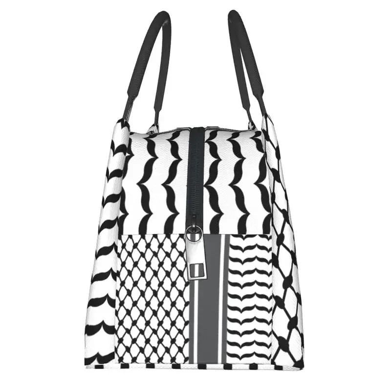 Palestinian Keffiyeh Insulated Lunch Bags Outdoor Picnic Palestine Arabic Hatta Kufiya Waterproof Cooler Thermal Lunch Box Women