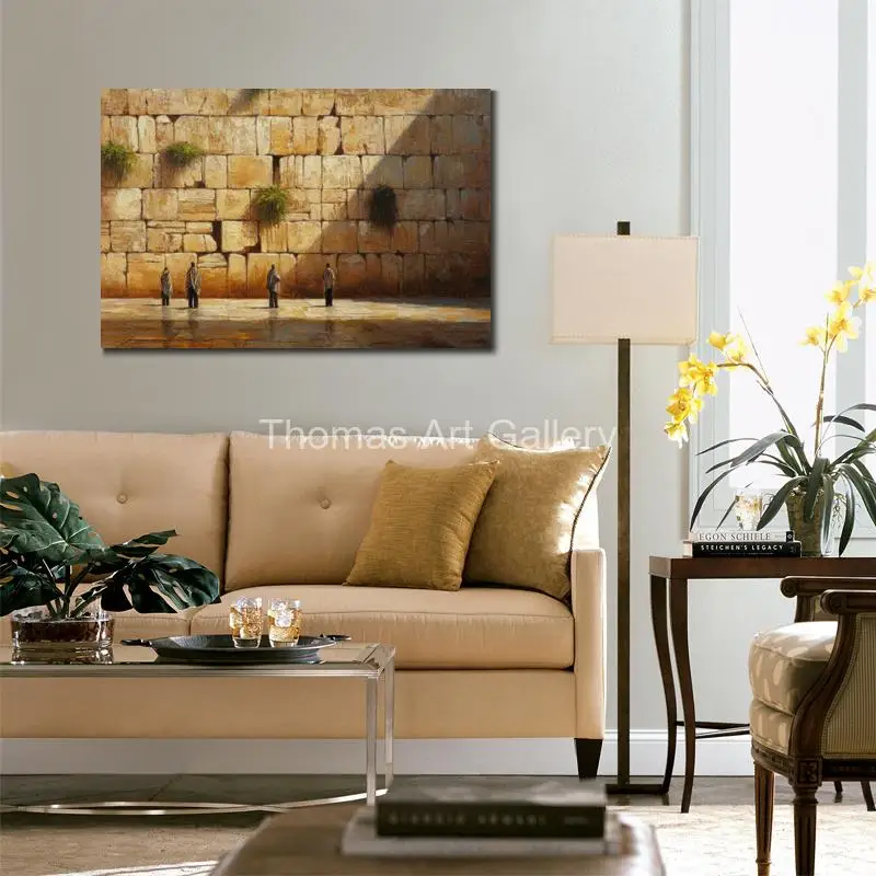 Contemporary Jewish Art Canvas Prints Abstract Western Wall HD Posters Printed Jerusalem Kotel Picture Sitting Room Home Decor