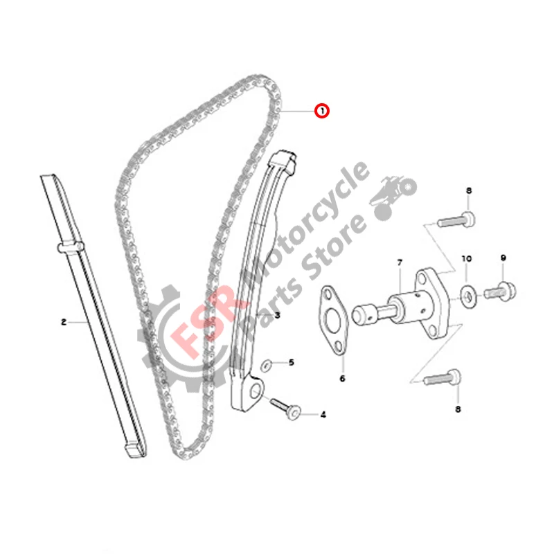 12760KH9100 Timing Chain,FOR HYOSUNG GV300S AQUILA