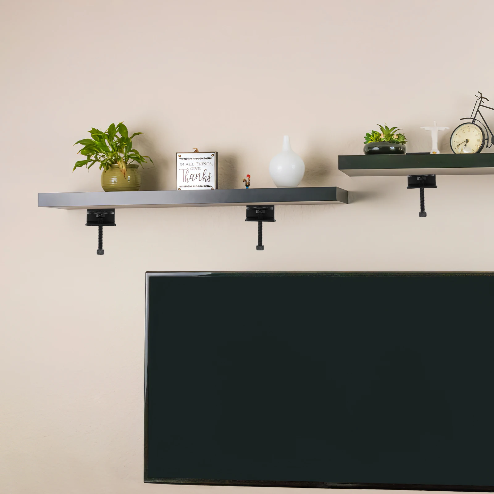 

2pcs Wall Mounted Adjustable Metal Heavy Duty Floating Support Decorative Wall Brackets Home Storage Iron Wall-Mounted Corner