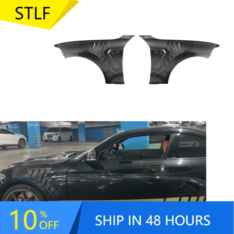 

STLFReal Carbon Fiber Front Bumper Front Fender Trims Auto Part for BMWs M2 M2C F87 2015-2019 M2 F87 Fender Trims