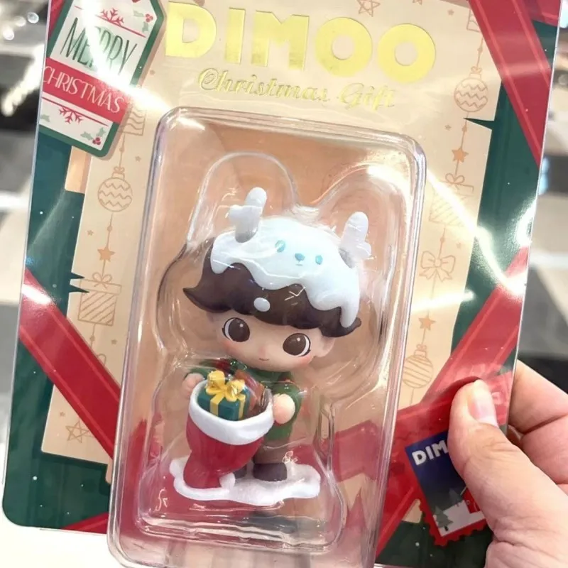 POP MART DIMOO Hadiah Natal Figur Anime Kawaii Blind Box Mainan Kejutan Asli Original Mystery Box Hadiah untuk Anak Perempuan