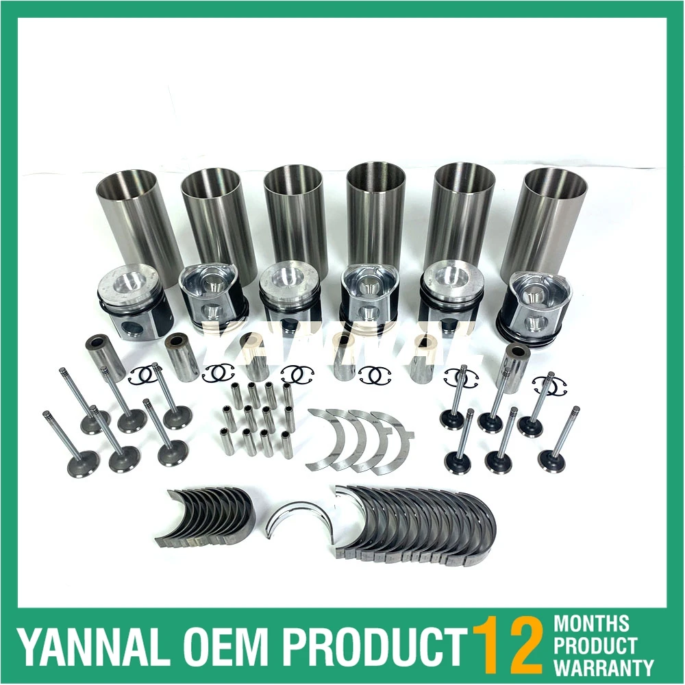 New  For Deutz 6M1012 Cylinder Liner Kit With Engine Bearing Valve