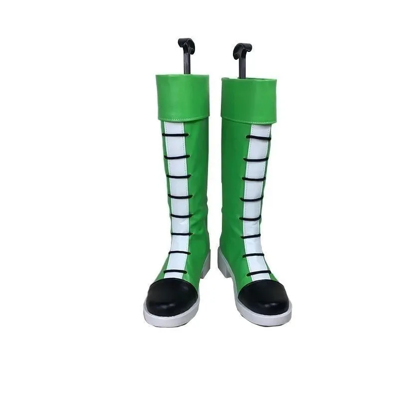 Hunter Hunter Gon Freecs Cosplay Shoes Boots Adult Halloween Carnival Costumes Prop Custom Made Men's Green Anime Boots