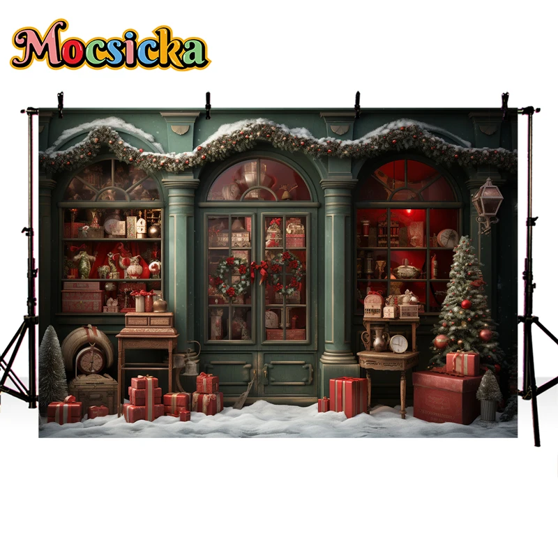 大人と子供のためのmocsickaおもちゃ店,クリスマスの背景,ケーキのスマッシュ,冬,家族,パーティーのアクセサリー,雪片,キャンディーショップの背景
