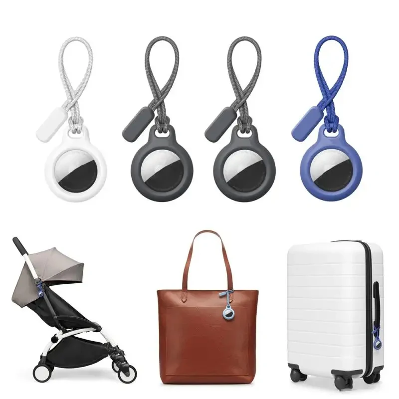 

Чехол для Apple Airtag (1/2 шт.), силиконовый, портативный, с брелоком, для устройств отслеживания и предотвращения потери