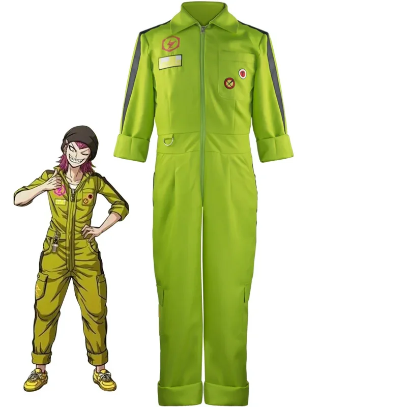 Anime Super DanganRonpa 2 Cosplay Kazuichi Soda Costume Bodysuit Uniform Rompers Adult Unisex Halloween Clothes