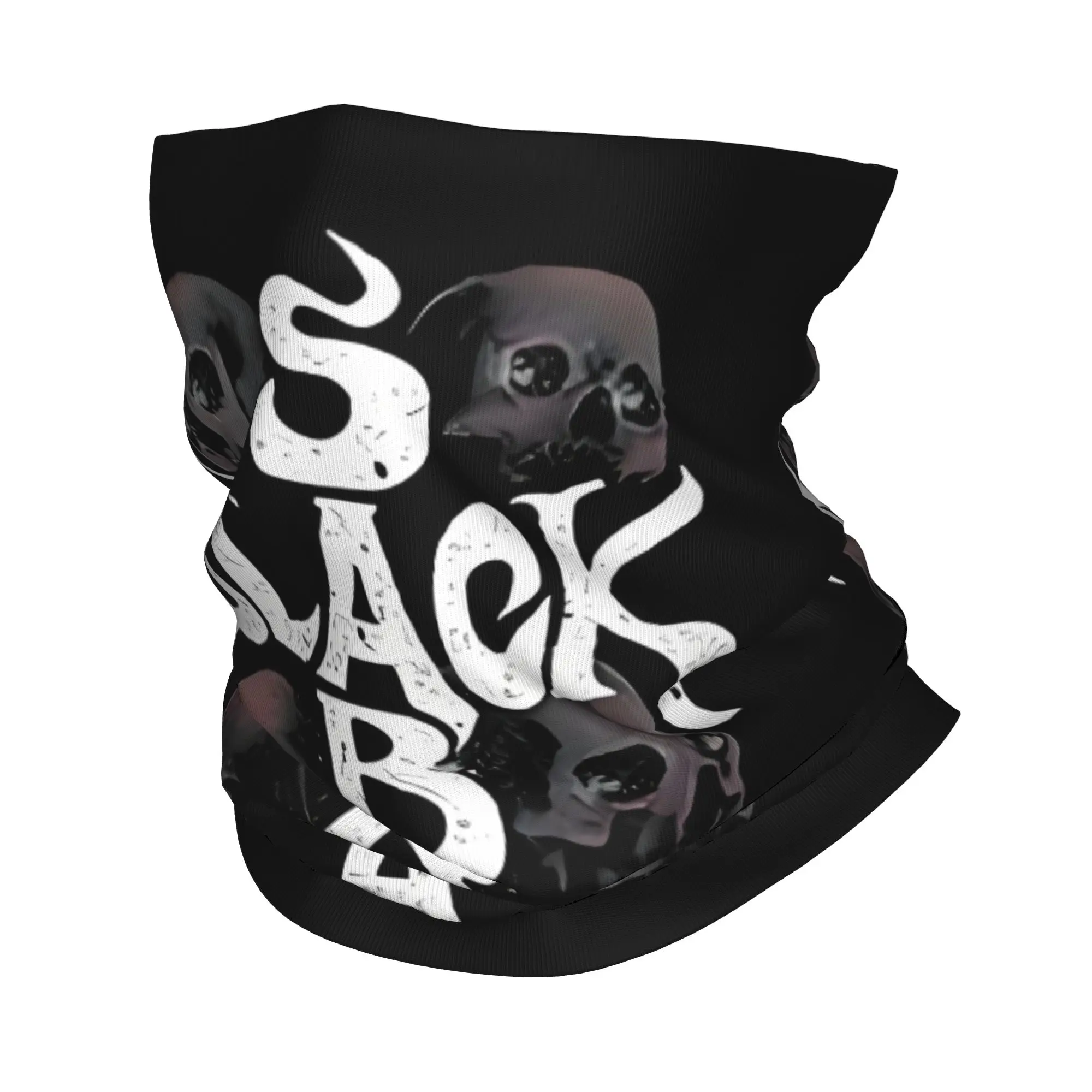 Custom S-Sabbathed Heavy Metal Neck Gaiter Women Men UV Face Shield Winter Rock Metal Music Bandana Scarf for Ski