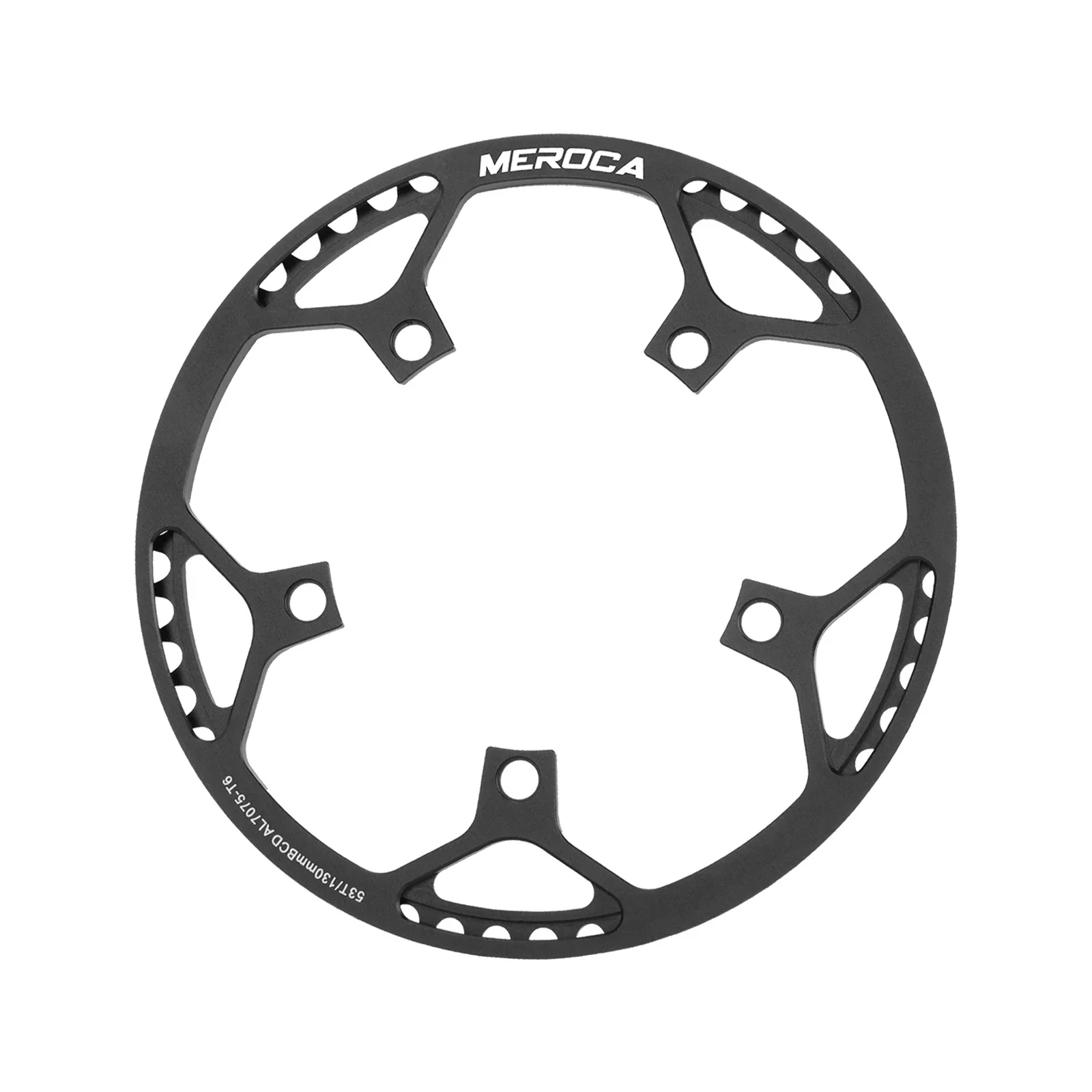 MEROCA 130BCD Folding Bicycle Chain Ring With Guard Plate Aluminum Alloy 47/53/56/58T BMX Bicycle Single Chainring