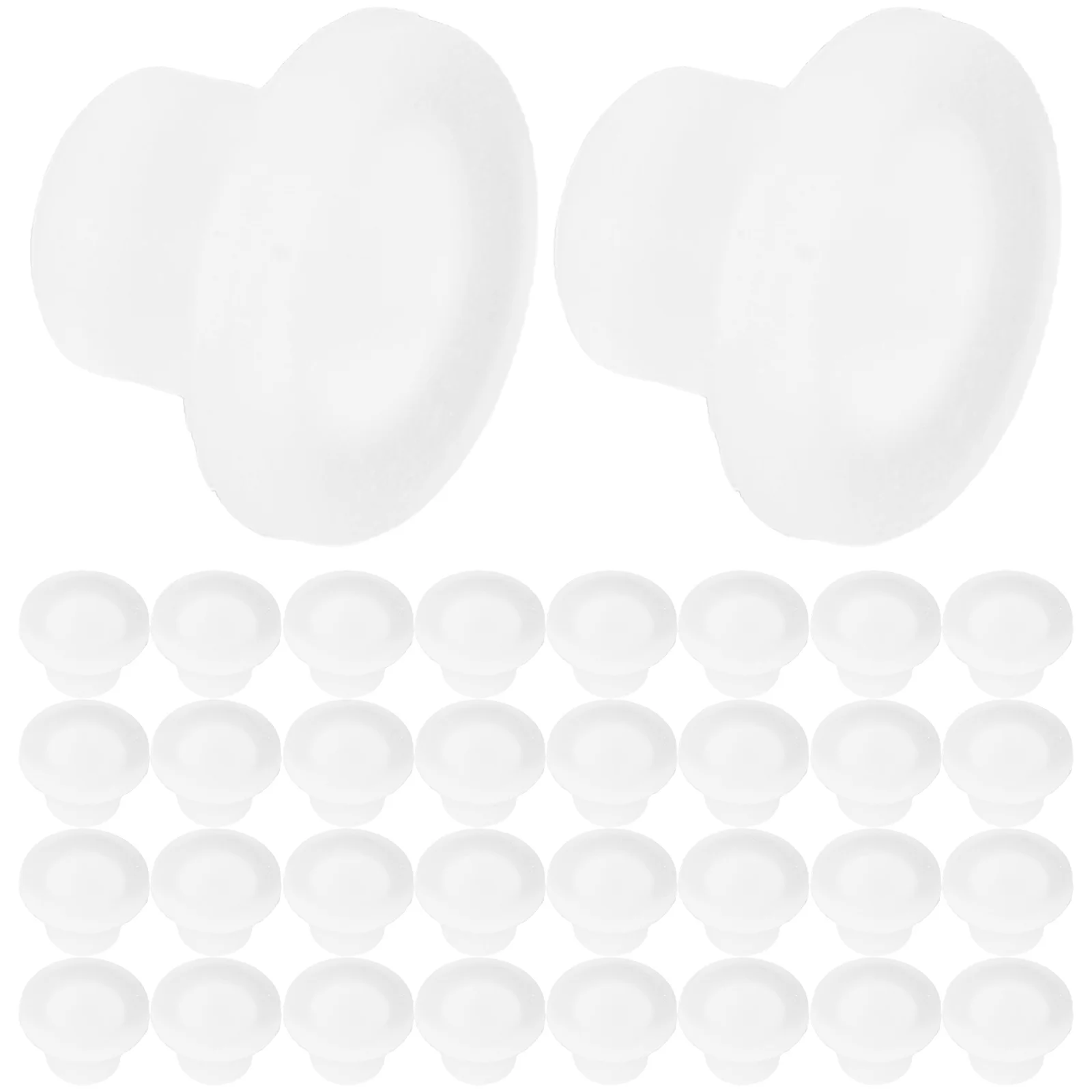 

100pcs Silicone Button Hole Caps Clear Round Plug Covers For Furniture Wardrobe Shelf Drilling Holes Dust Protection Cabinet