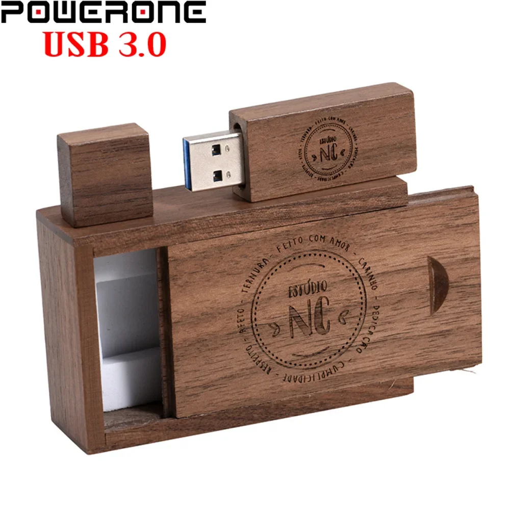 USB 3.0 High Speed Flash Drives 4GB Free Customer Logo Pendrive 8GB Wooden with Box Memory Stick 16GB Wedding Gifts U Disk 32GB