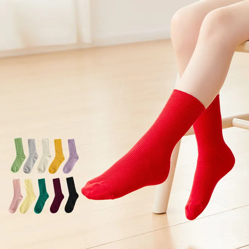 Modern Dance Socks Girls Women Men Cotton Classic Long Socks Ballet Socks Pilates Yoga Socks Kids Adults Dance Stockings