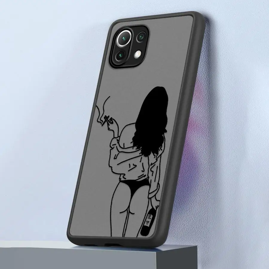 حافظة ناعمة لهاتف Xiaomi Mi 12T 11T Pro 11 Lite 11T 12X Line Art Beautifu