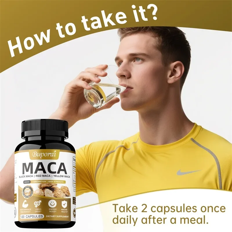 كبسولات جذر الماكا - تخفف التوتر، وتحسن الأداء الجنسي، وتعزز توازن الهرمونات الذكورية، وتحسين القدرة على التحمل #5