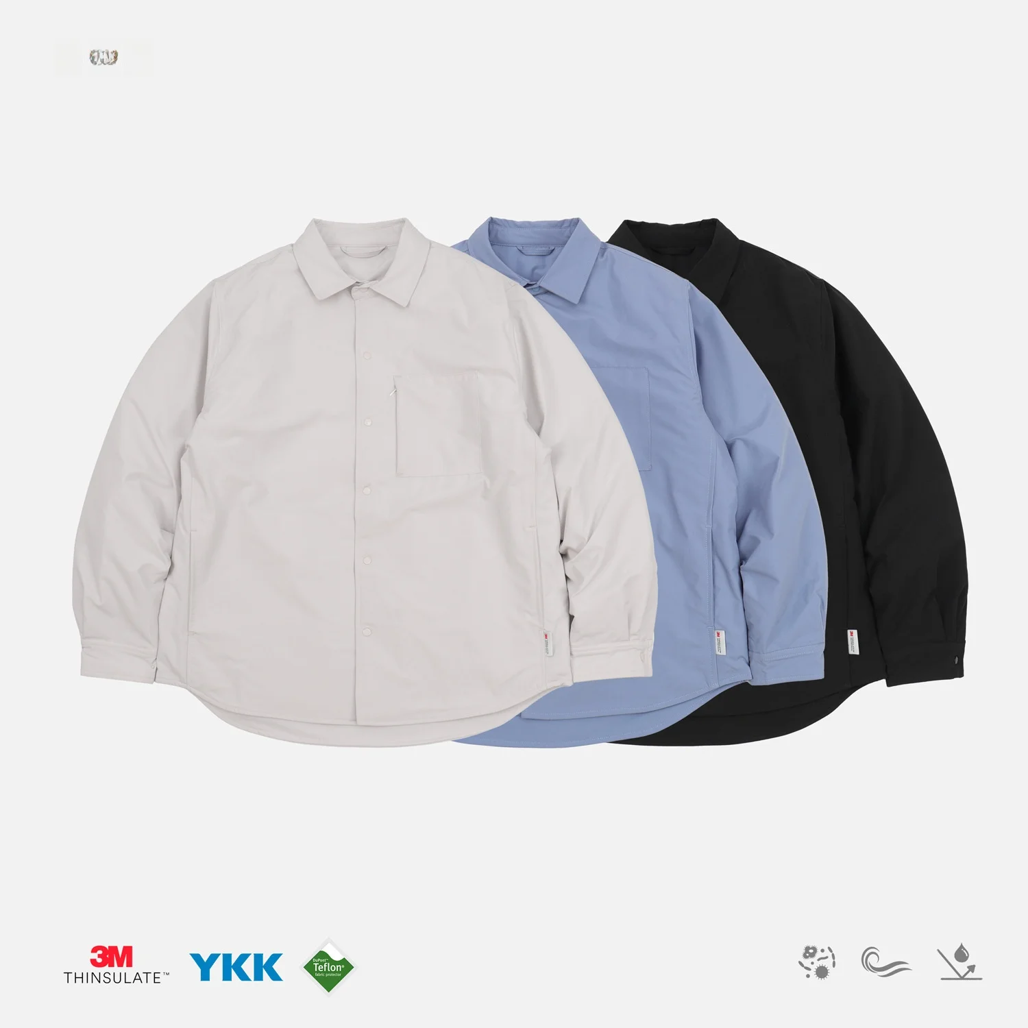 

Men's Lightweight Warm Cotton irt Jaet Water-Resistant Filling Polyester Loose Fit ort Sve Vintage Sle Casual Wear