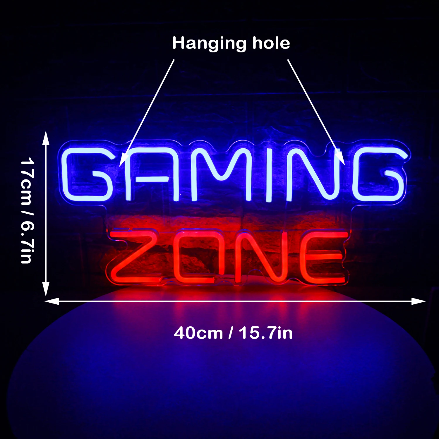 Imagem -04 - Gaming Zone Neon Led Sign para Wall Decor Alimentado por Usb Sala de Jogos Quarto Neon Signs Teen Boys Room Decor