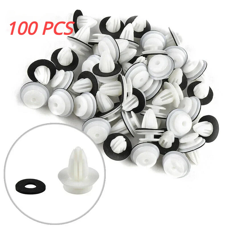 100 Pcs Fastener Clips for Toyota Vehicle Body Thrust Retainer Bumper Decorative Retainer Fastener Kit Blade Liner Fender Snap