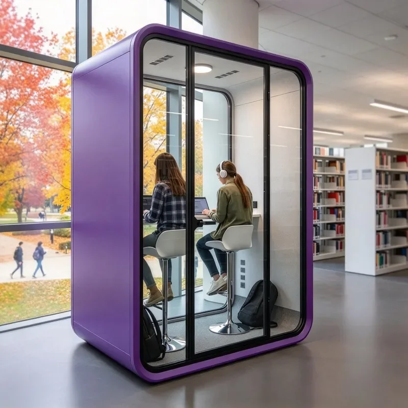 Mobile Sound Isolation Cabin Silent Acoustic Booth For Home Podcast Recording And Online Voice Streaming