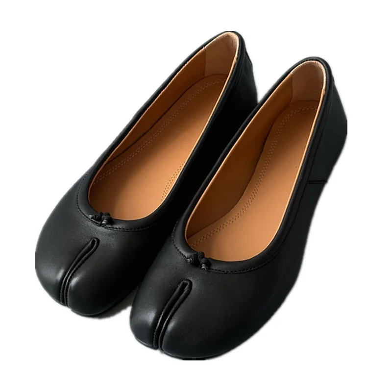 

Withered Fashion Elegant Top Quality Shoes French Fashion Women's Sheepskin Split Ballet Shoes Flat Shoes Loafer Shoes Women