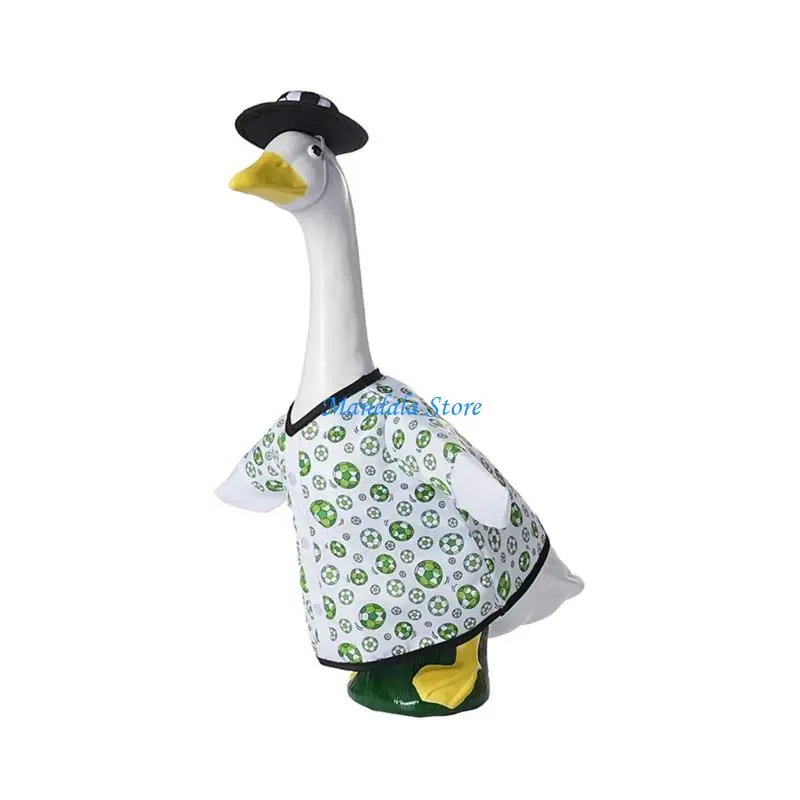 U2JC Football Porch Geese Clothing Set Dress Decoration Home Porch Ornament Festive Holiday Supplies Theme Outfit Decoration
