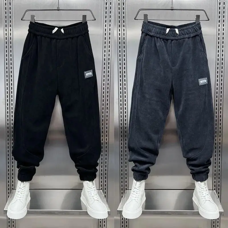 

plus Size 300 Pou Retro Corduroy Men's Loose Casual High Waist Sports Sweatpants Trousers Harlan Winter Long Pants