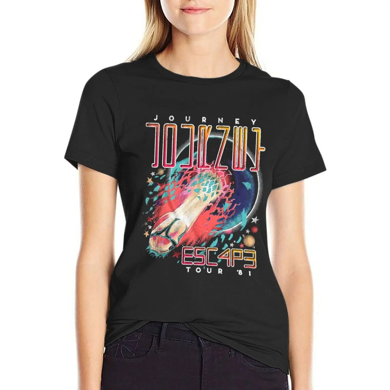 Escape Tour 81 Journey T-Shirt vintage clothes aesthetic clothes animal prinfor Women's summer blouses 2024