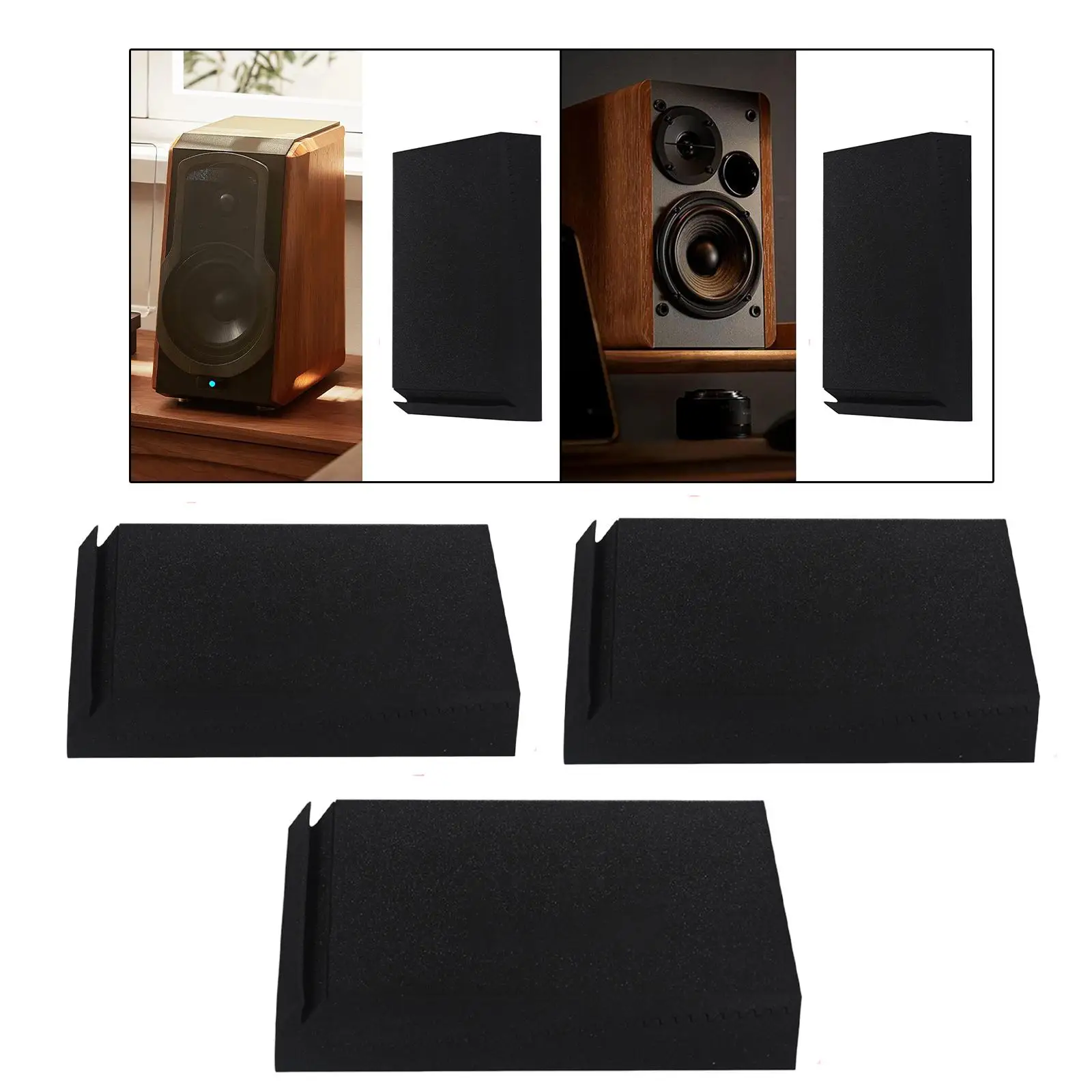 

Speaker Foam Monitor Isolation Pad Sound Cushion Prevents Vibrations Acoustic