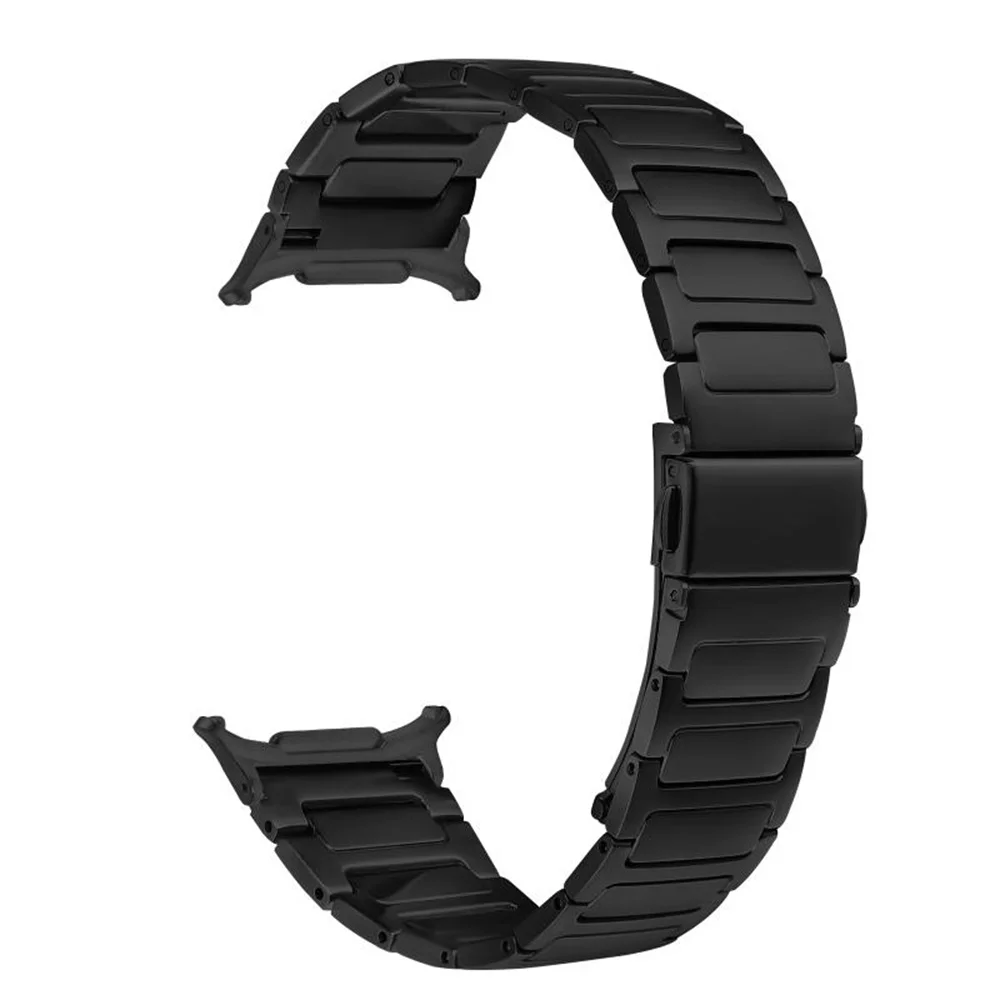 

For Samsung Galaxy Watch Ultra (2025) 47mm / Watch Ultra 47mm Replacement Strap H-Link Stainless Steel Watch Band - Black
