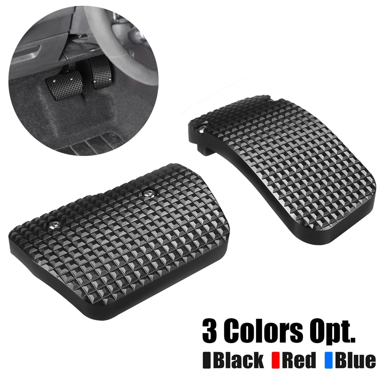 

BEVINSEE Anti-Slip Aluminum Foot Brake Gas Pedal Cover for Audi A3 RS3 8V,for VW for Golf 7,for SEAT Leon 5F,for Skoda Octavia 3