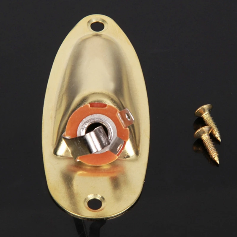 1/4 Inch Guitar Input Jack Plate Socket Output Loaded Parts For Stratocaster Strat ST MONO Electric Guitar Replacement