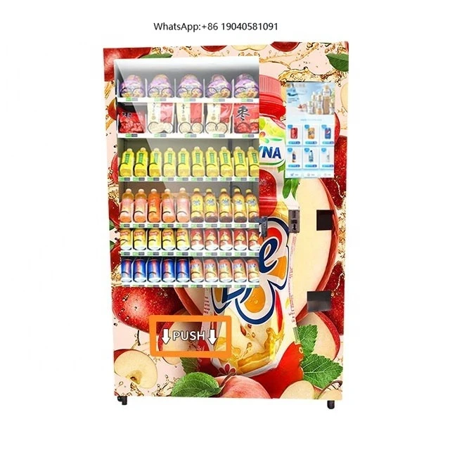 Automatic 21.5 Inch  Touch Screen Vending Machine  for Drinks and Snacks  Cooling