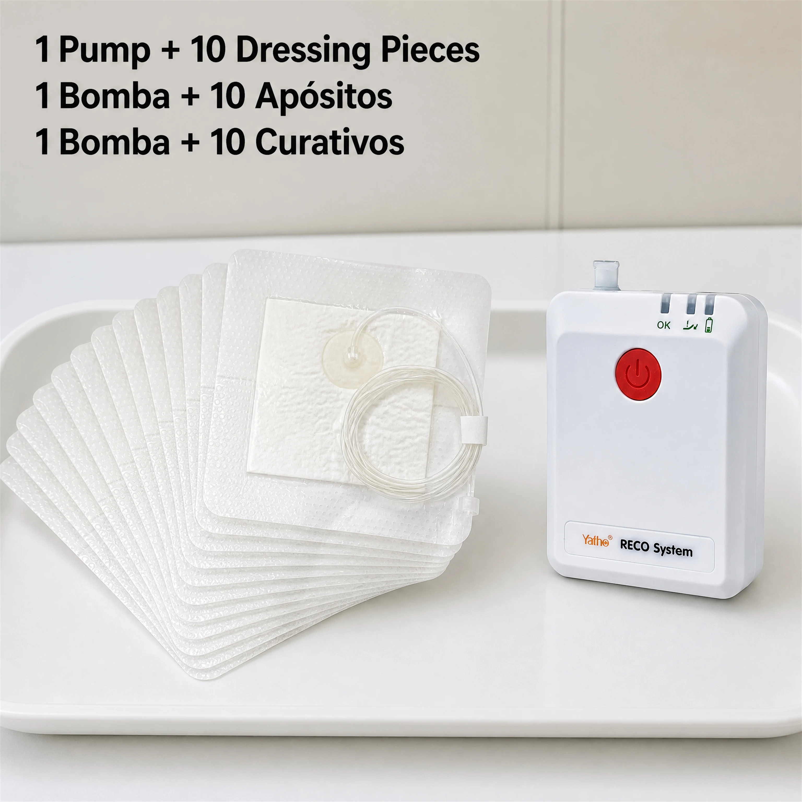 Factory Wholesale Portable NPWT Pump, Negative Pressure Wound Therapy System, Vacuum Wound Care Device With Complete Dressing Ki