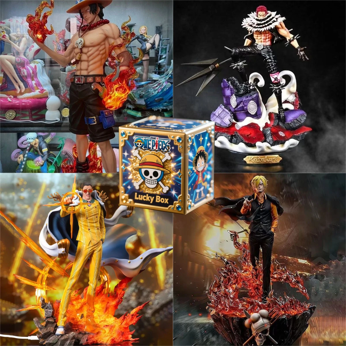 

One Piece Surprise Box - Random Anime Figure Collection for Fans, 12 Different Character Models inc Luffy & Zoro, Cool Gift Idea